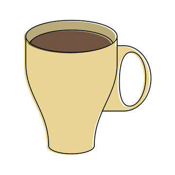 coffee beverage in disposable cup icon image vector illustration design