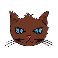 cat face icon image vector illustration design