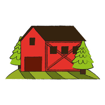 barn house or home icon image vector illustration design