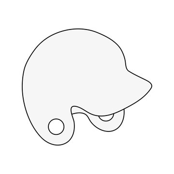 helmet baseball related icon image vector illustration design