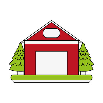 barn house or home icon image vector illustration design