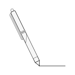 retractable pen icon image vector illustration design
