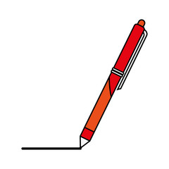 retractable pen icon image vector illustration design