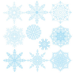 Set of snowflakes. Vector