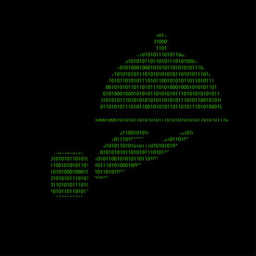 Hacker - 101011010 Icon - Servierplatte