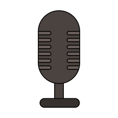 vintage microphone icon image vector illustration design 