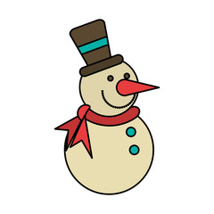 snowman christmas related icon image vector illustration design 