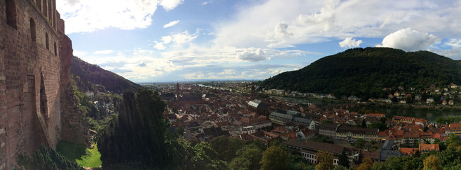 Blick vom Heidelberger Schloss auf die Altstadt