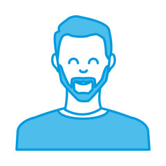 Adult man smiling icon vector illustration graphic design
