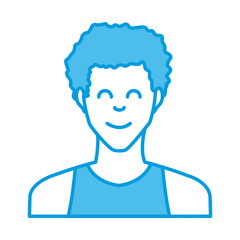 Adult man smiling icon vector illustration graphic design