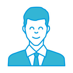 Adult man smiling icon vector illustration graphic design