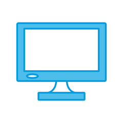 Pc screen monitor icon vector illustration graphic design