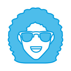 Woman with hat smiling cartoon icon vector illustration graphic design