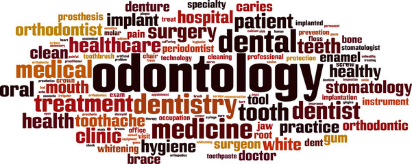 Odontology word cloud