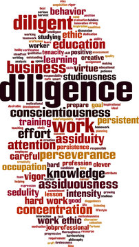 Diligence word cloud