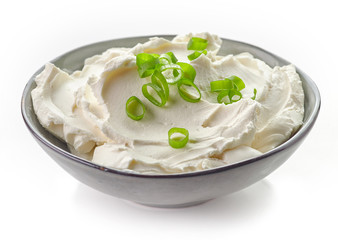 Bowl of cream cheese