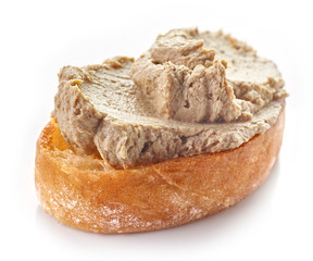 toasted bread with homemade liver pate