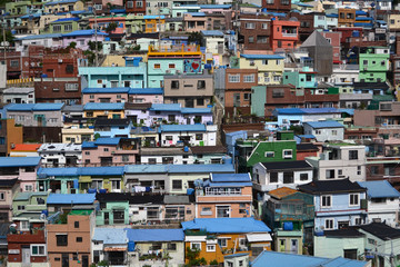 A colorful village in Busan, Korea. Pic was taken in August 2017