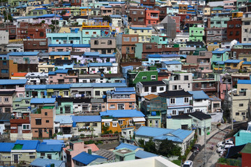 A colorful village in Busan, Korea. Pic was taken in August 2017