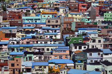 A colorful village in Busan, Korea. Pic was taken in August 2017