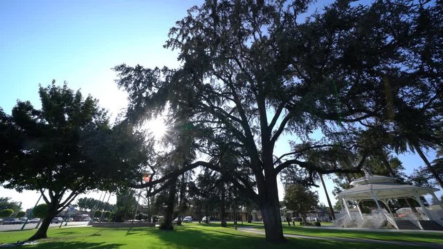 Arbor in Temple City Park with blue sky at Temple City, California, United States