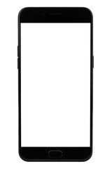 Modern smart phone on white screen for mockup
