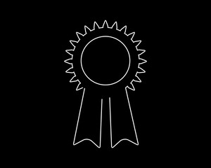 badge thin line icon illustration design