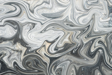 abstract liquid black and white marble pattern background