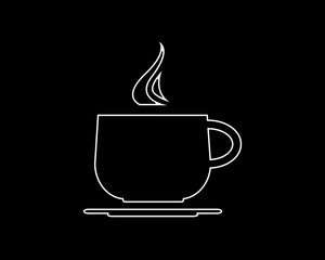 coffee thin line icon illustration design