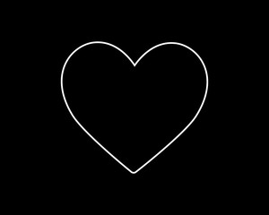 love symbol thin line icon illustration design