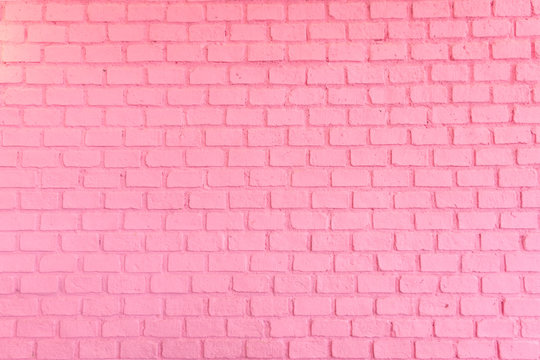 Pastel pink ordered brick wall texture background,backdrop for lady or woman concept.