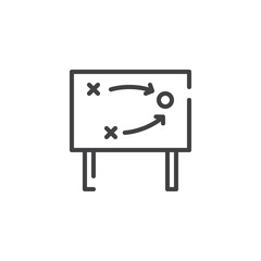 Tactics line icon, outline vector sign, linear style pictogram isolated on white. Symbol, logo illustration. Editable stroke