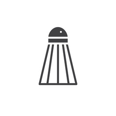 Badminton shuttlecock icon vector, filled flat sign, solid pictogram isolated on white. Symbol, logo illustration.