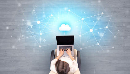 Woman sitting in the office on a chair