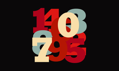Vector Numbers Art Template