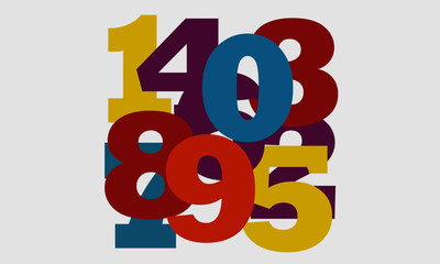 Vector Numbers Art Template