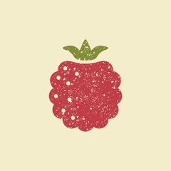 Stylized flat icon of a raspberry.