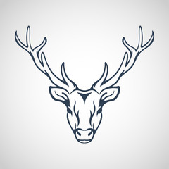 Deer vector logo icon illustration