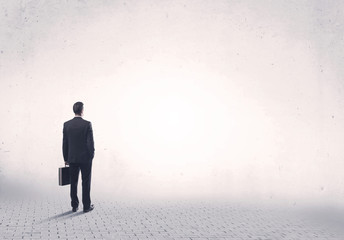 Fototapeta premium Elegant person standing with his back