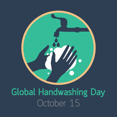 Global Handwashing Day vector icon illustration