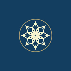 luxury logo, Lotus logo Vector Illustration