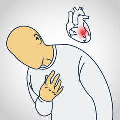 Coronary Artery Disease vector icon illustration