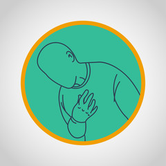 Coronary Artery Disease vector icon illustration