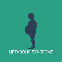 METABOLIC SYNDROME vector icon illustration