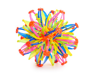 colored transformer ball isolated on white background