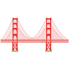 Golden Gate vector - obrazy, fototapety, plakaty
