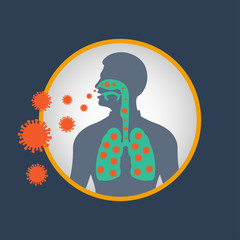 SARS logo vector icon design illustration