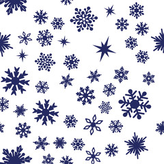 pattern with white snowflakes