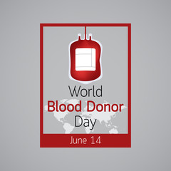 World Blood Donor Day vector icon illustration