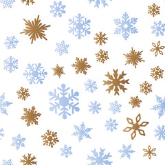 pattern with white snowflakes
